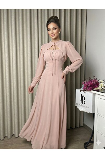 TOP BERLANTY "Serene" luxurious chiffon two-piece dress