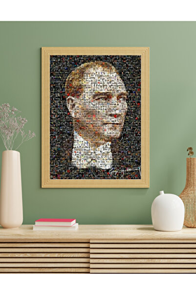 ANATOLİA TASARIM Özel Atatürk Tasarımlı Piksel Mozaik Tablo