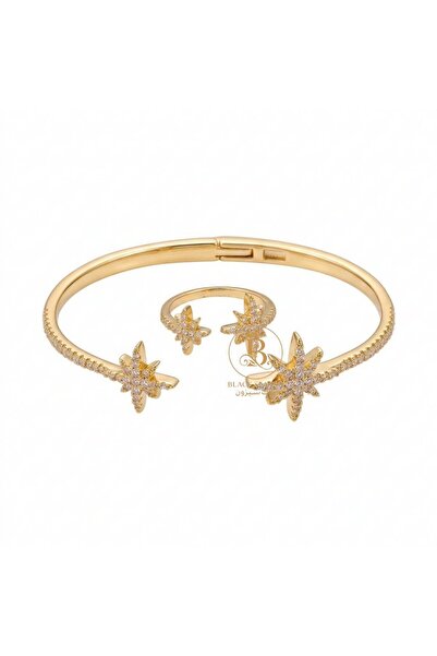 Black Season Round bracelet set + free size ring