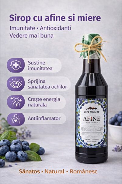 DinMunte Blueberry Syrup with Honey 500ml