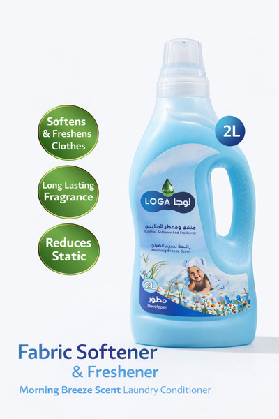 LOGA منعم أقمشة ومعطر 2 لتر - برائحة نسيم الصباح، منعم ملابس ناعم