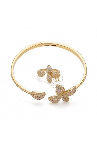 Black Season Round bracelet set + free size ring