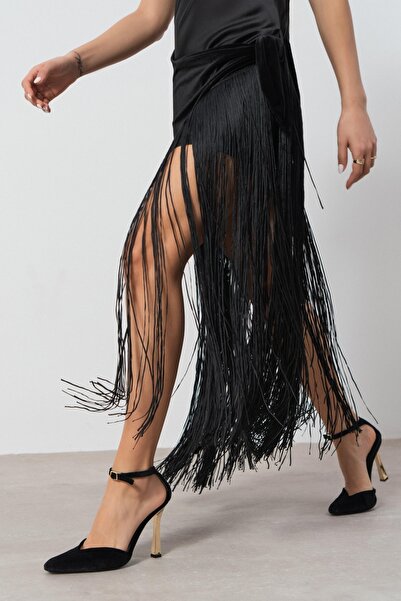 NİŞANTAŞI SHOES Vibe Siyah Kadife Bilek Bağlı Galvaniz Topuk Özellikli Kadın ...