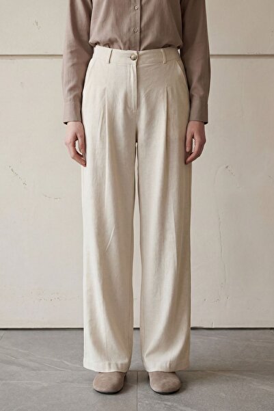 Hiccup My Fashion Comfortable Pleated Straight Leg Pants