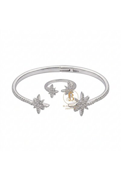 Black Season Round bracelet set + free size ring