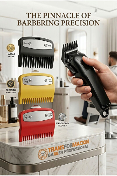 Transformacion ProfesyonelTıraş Makinesi Tarağı Seti 3'lü Absolute Profession...