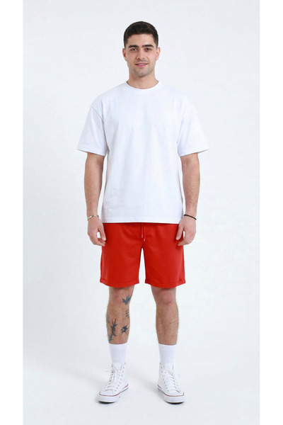 Quanlex Erkek Regular Rahat Kesim Beli Lastikli Yandan Cepli Katlamalı Paça K...