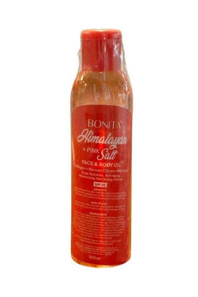 BONİTA زيت ملح الهيمالايا الوردي للوجه والجسم 100 مل