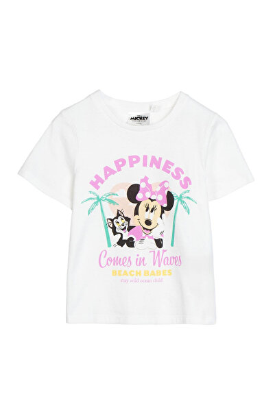 Minnie Mouse Beach Babes Cotton T-Shirt for Kids 122 CM 7 Years White