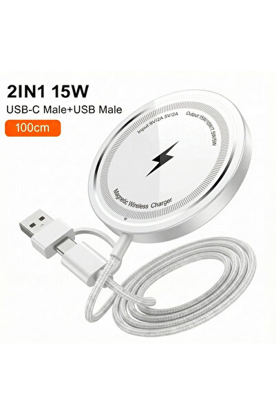 Wyred by Monga 2-in-1 Magnetic Wireless Charger, Wyred by Monga, MagSafe, Qi,...