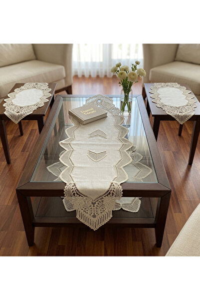 atak by atak home collection Σετ Καλύμματα Τραπεζιών Σαλονιού 5 Τεμαχίων με Κ...