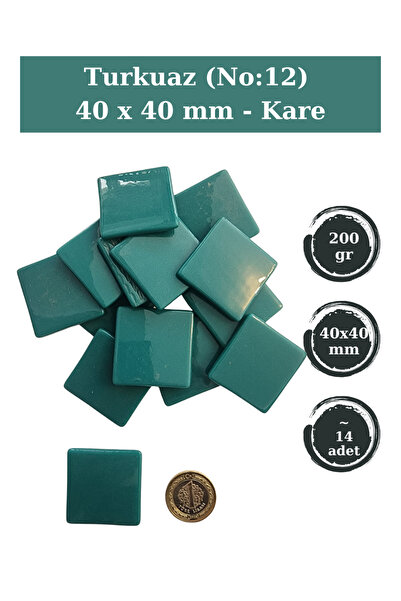 Zen Mozaik Sanatsal Mozaik Çalışmalarınız için 40x 40 mm Kare - Cam Mozaik Ta...