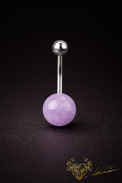depozoom 316L Cerrahi Çelik Amethyst Göbek Piercing