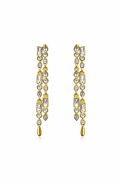 CHARMLUCKY Mix Stone Hanging Earrings