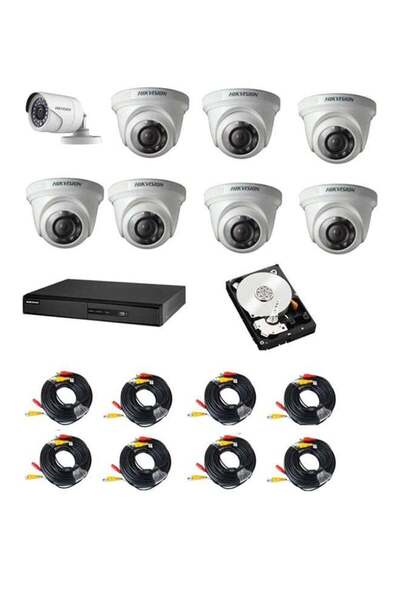 Hikvision Turbo HD CCTV Camera Kit with Digital Video Recorder and 8 Channels