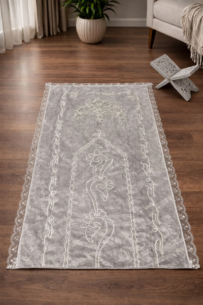 Hig Store French Guipure Lace Embroidered Dowry Mat for Bride and Groom E Fib...