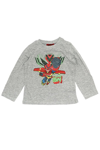 Power Players Tricou cu mânecă lungă Axel gri 122 cm 7 ani