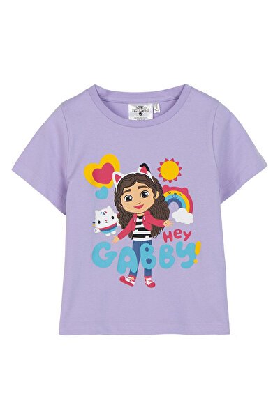 Gabby's Dollhouse Hey Gabby Short Sleeve Cotton T-Shirt 104 CM 4 Years Purple
