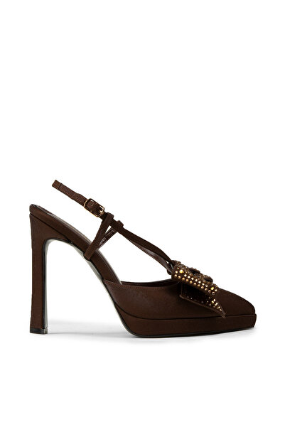 Deery Women's Brown Bow Evening Dress Shoes