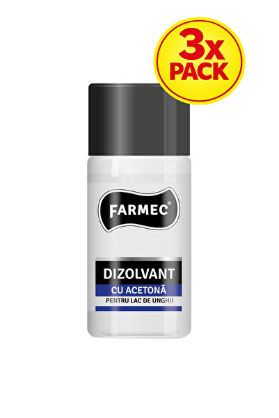 Farmec 3x PACK acetone nail polish remover, 50 ml