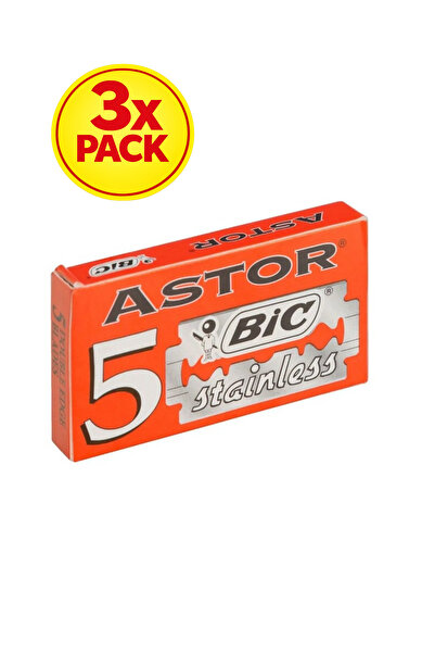Bic 3x PACK Astor Razor Blade Refills - Set of 5