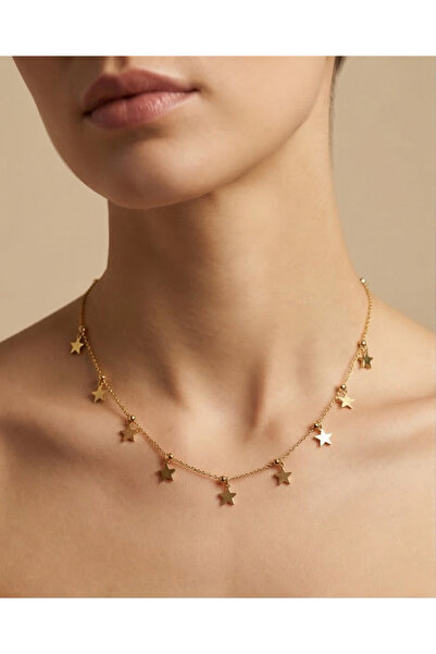 HOSBUTIK Steel Gold Star Necklace