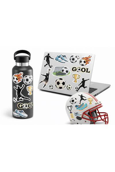 Limitless Design مجموعة ملصقات بتصميم كرة القدم مقاس 22x30 سم - ملصقات رياضية...