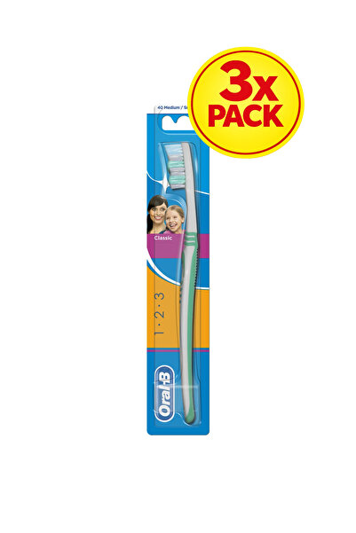 Oral-B 3x PACK Effect Classic Toothbrush, 40, Medium
