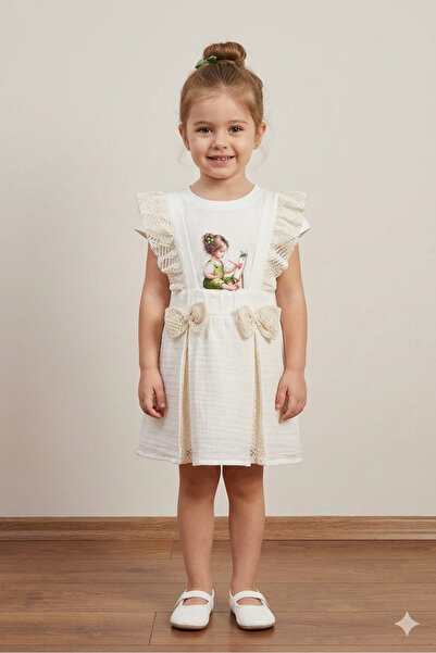 ZEYBABY Set de sărbătoare pentru fete, fustă și tricou