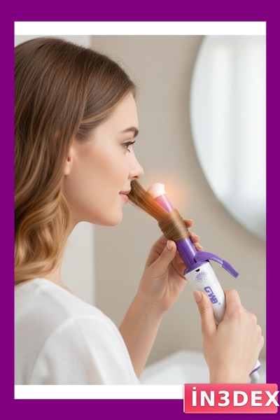 İN3DEX مكواة تجعيد الشعر الاحترافية من جي دبليو - 140-210 ° تصميم محمول مع إم...