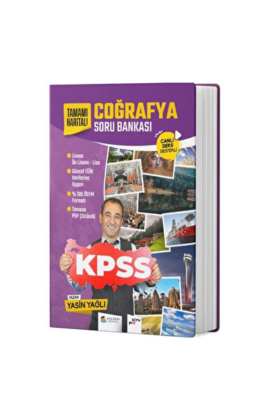Alan Yayınları Akademi Denizi KPSS Coğrafya Tamamı Haritalı Soru Bankası
