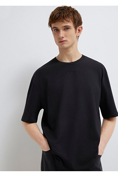 Mavi broderie, croială lejeră, confortabil, croială bumbac 100% bărbați tricou