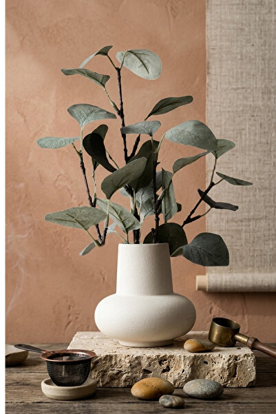 Merely Sare Oasis Dekoratif Vazo – 15x7 cm – Çok Amaçlı Organizer ve Vazo Kır...