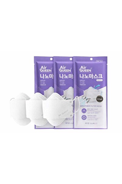Air Queen Nano Technology Mask - White (Three Masks Pack)