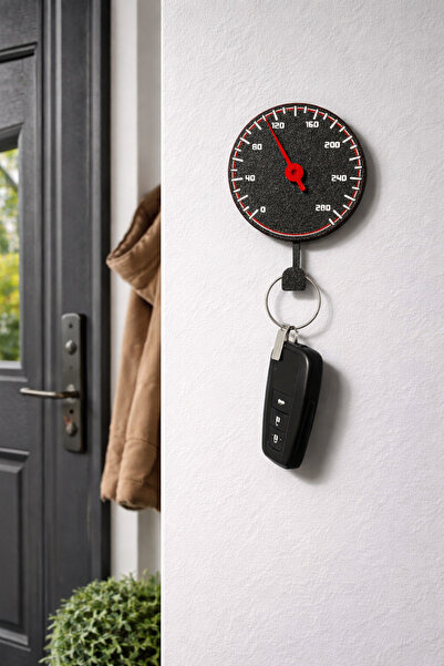 B2 Studio Araba Hız Göstergesi Anahtar Askısı – Dekoratif Duvar Anahtarlığı