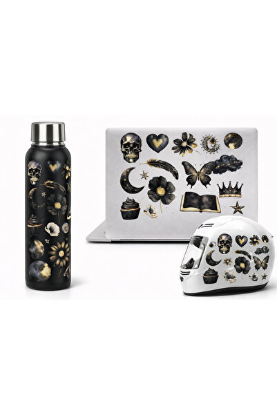 Limitless Design Black Gothic Aesthetic Poster – Dark Celestial Collage Wall ...