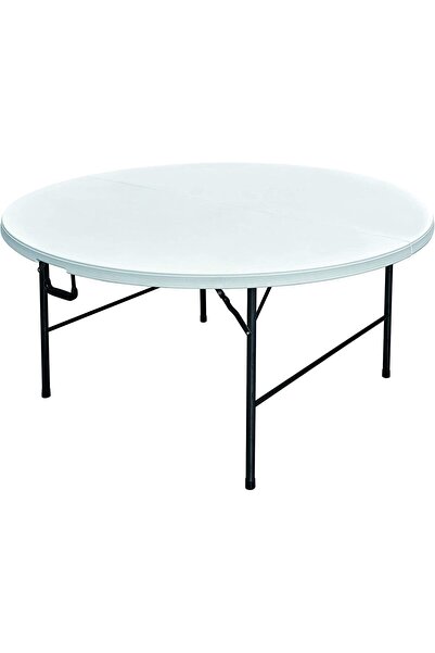 luxino Portable Plastic Folding Table Dia 150 cm Round for 8-10 Person for Pa...