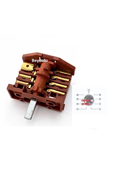 FullYedek B66-SF2 DDT Model 8 KONUMLU Fırın Anahtarı , Kumtel 0+8 Proğram Fır...