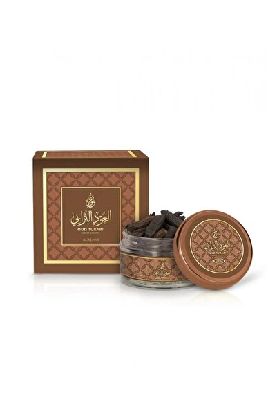 Al Rehab perfumes Earthy oud incense, 30 grams, brown in color.