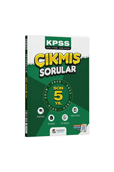 Alan Yayınları Akademi Denizi KPSS Genel Kültür Genel Yetenek Lise Son 5 Yıl ...