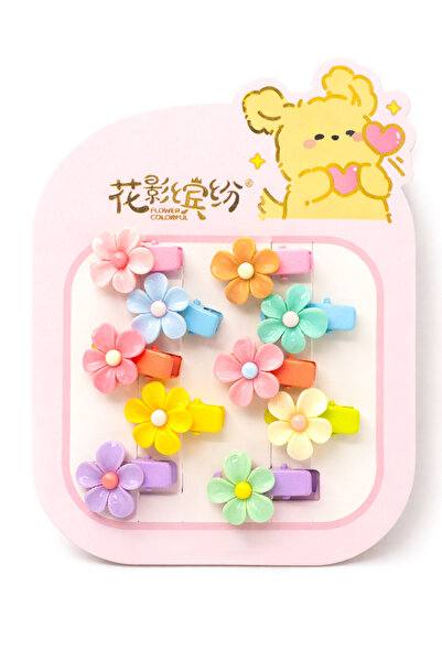 MakeWell Παιδικά κλιπ μαλλιών με φιγούρες λουλουδιών κεράσι και φράουλα – Σετ...