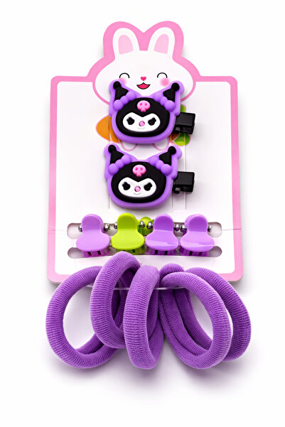 MakeWell Set de agrafe și elastice de păr pentru copii cu figurină Kuromi, se...