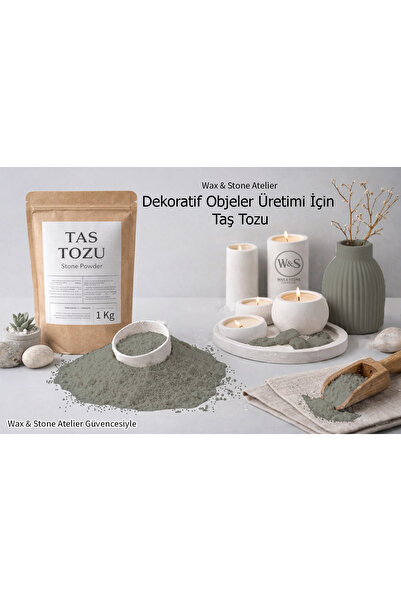 Wax&Stone ATELIER Taş Tozu Hobi Döküm Harcı Gri Polimer Katkılı Seramik Görün...