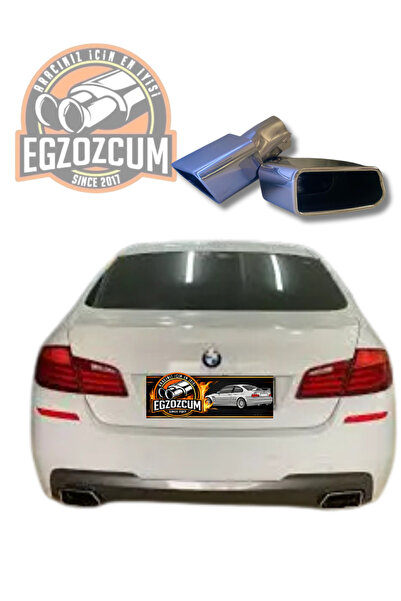 EGZOZCUM BMW F10 Uyumlu Krom Egzoz Ucu - Sağ Sol 2 Adet Paslanmaz Difüzör Uyu...
