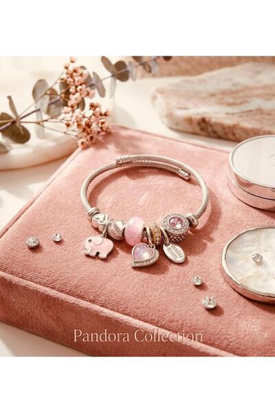 JKmons Charm Bracelet with Pink Stones