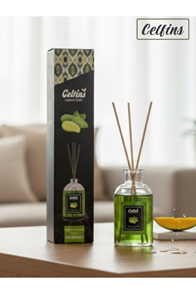 celfins Green Mango Reed Diffuser 120 ml Çubuklu Oda Kokusu | Kalıcı Tropikal...