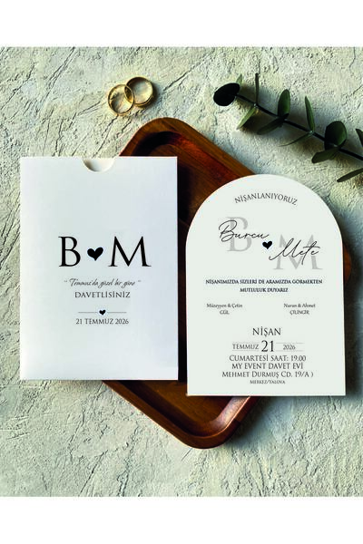 gizemli tohumlar Oval Düğün,Nikah, Nişan Davetiyesi BASKI DAHİLDİR ,DİJİTAL G...
