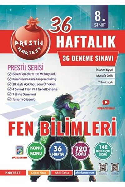 Ankara Kitap Merkezi 8. Sınıf Haftalık Fen Bilimleri Denemeleri Omega Nartest...