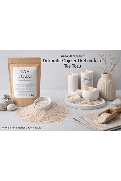 Wax&Stone ATELIER Taş Tozu Hobi Döküm Harcı Krem Polimer Katkılı Seramik Görü...