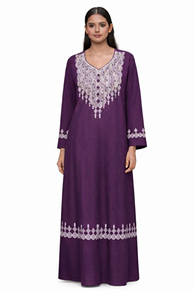 Kareem Miss Salma Women's Cotton jalabiya with luxurious oriental embroidery,...